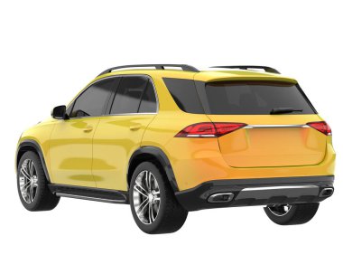 Realistic SUV isolated on white background. 3d rendering - illustration