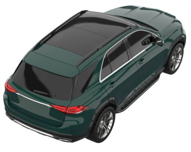 Realistic SUV isolated on white background. 3d rendering - illustration