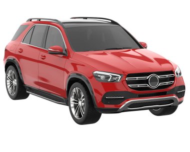 Realistic SUV isolated on white background. 3d rendering - illustration