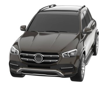 Realistic SUV isolated on white background. 3d rendering - illustration