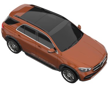 Realistic SUV isolated on white background. 3d rendering - illustration