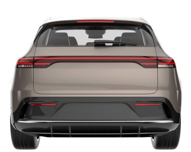 Realistic SUV isolated on white background. 3d rendering - illustration