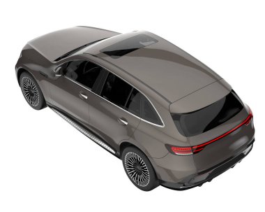 Realistic SUV isolated on white background. 3d rendering - illustration