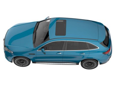 Realistic SUV isolated on white background. 3d rendering - illustration