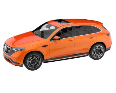 Realistic SUV isolated on white background. 3d rendering - illustration