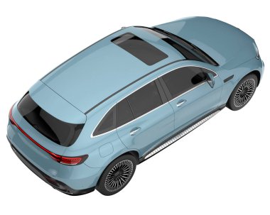 Realistic SUV isolated on white background. 3d rendering - illustration