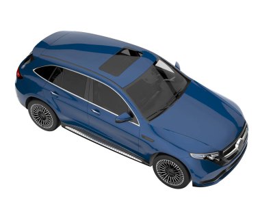 Realistic SUV isolated on white background. 3d rendering - illustration