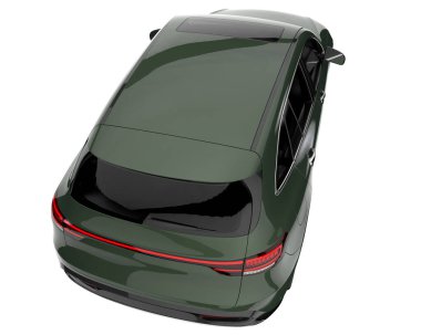 Realistic SUV isolated on white background. 3d rendering - illustration