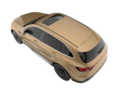 Realistic SUV isolated on white background. 3d rendering - illustration