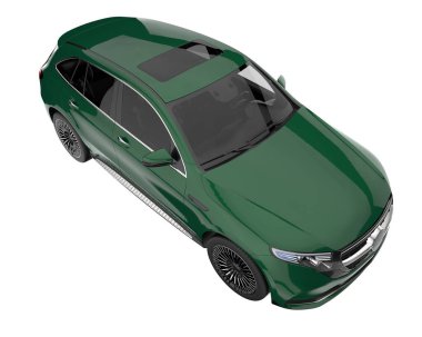 Realistic SUV isolated on white background. 3d rendering - illustration