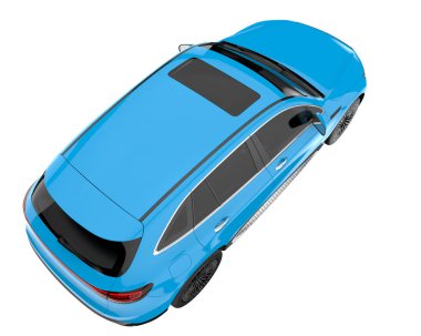 Realistic SUV isolated on white background. 3d rendering - illustration