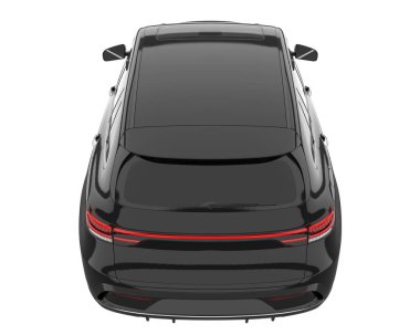 Realistic SUV isolated on white background. 3d rendering - illustration