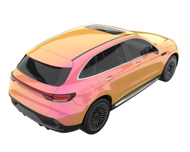 Realistic SUV isolated on white background. 3d rendering - illustration