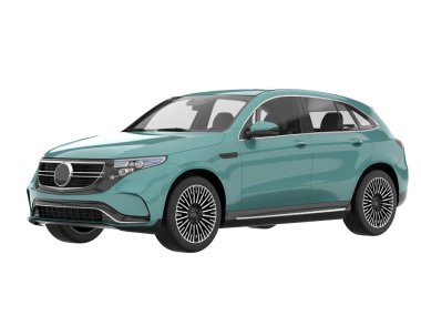 Realistic SUV isolated on white background. 3d rendering - illustration