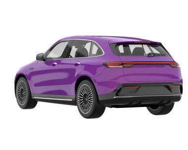 Realistic SUV isolated on white background. 3d rendering - illustration