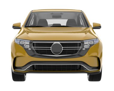 Realistic SUV isolated on white background. 3d rendering - illustration