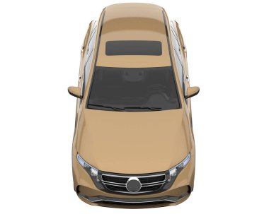 Realistic SUV isolated on white background. 3d rendering - illustration