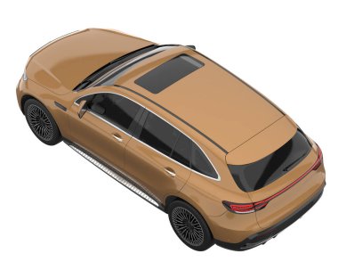 Realistic SUV isolated on white background. 3d rendering - illustration