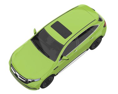 Realistic SUV isolated on white background. 3d rendering - illustration