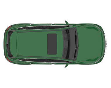 Realistic SUV isolated on white background. 3d rendering - illustration