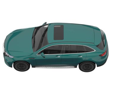 Realistic SUV isolated on white background. 3d rendering - illustration