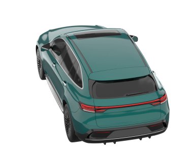 Realistic SUV isolated on white background. 3d rendering - illustration