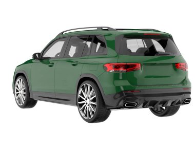 Realistic SUV isolated on white background. 3d rendering - illustration