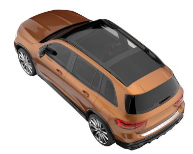 Realistic SUV isolated on white background. 3d rendering - illustration