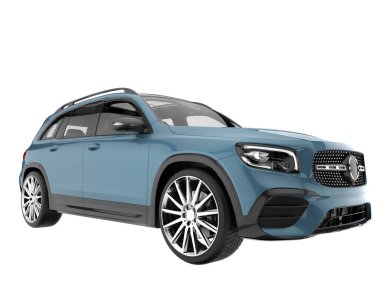 Realistic SUV isolated on white background. 3d rendering - illustration