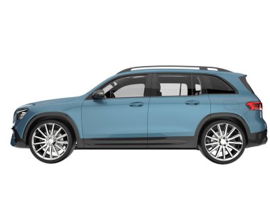 Realistic SUV isolated on white background. 3d rendering - illustration