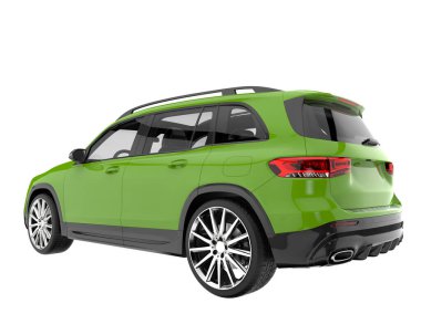 Realistic SUV isolated on white background. 3d rendering - illustration