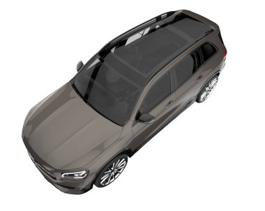 Realistic SUV isolated on white background. 3d rendering - illustration