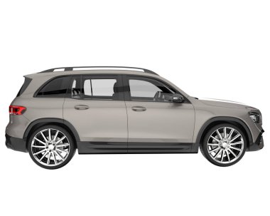 Realistic SUV isolated on white background. 3d rendering - illustration
