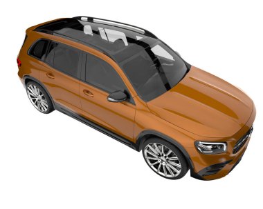 Realistic SUV isolated on white background. 3d rendering - illustration