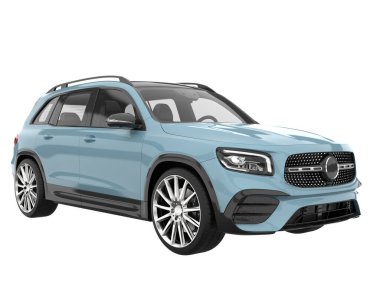 Realistic SUV isolated on white background. 3d rendering - illustration