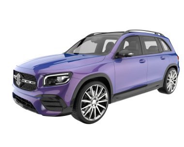 Realistic SUV isolated on white background. 3d rendering - illustration