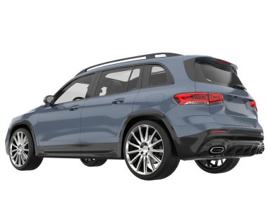 Realistic SUV isolated on white background. 3d rendering - illustration