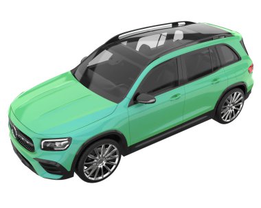 Realistic SUV isolated on white background. 3d rendering - illustration