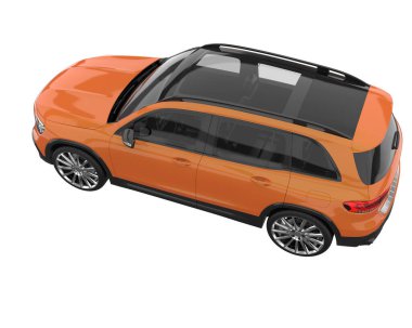 Realistic SUV isolated on white background. 3d rendering - illustration