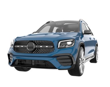 Realistic SUV isolated on white background. 3d rendering - illustration