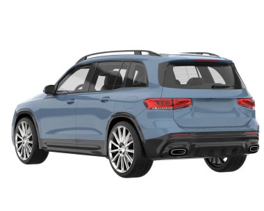 Realistic SUV isolated on white background. 3d rendering - illustration