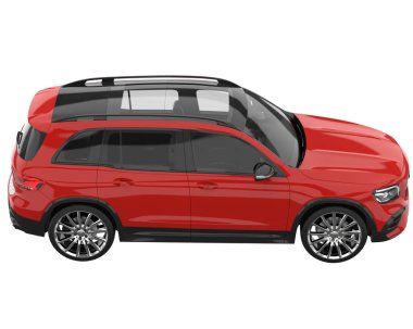 Realistic SUV isolated on white background. 3d rendering - illustration