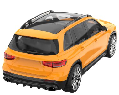 Realistic SUV isolated on white background. 3d rendering - illustration