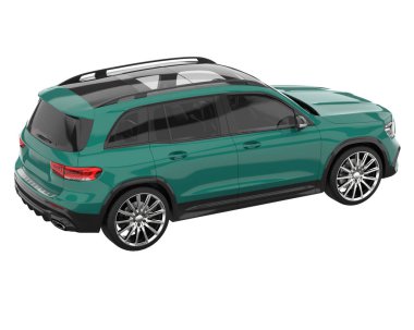 Realistic SUV isolated on white background. 3d rendering - illustration