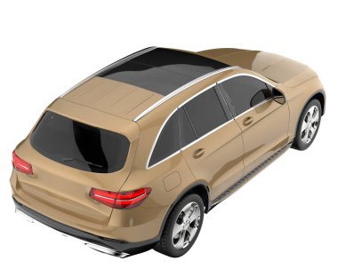 Realistic SUV isolated on white background. 3d rendering - illustration