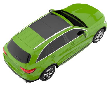 Realistic SUV isolated on white background. 3d rendering - illustration