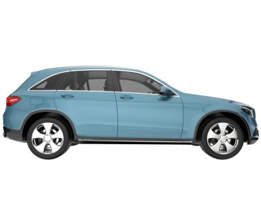 Realistic SUV isolated on white background. 3d rendering - illustration