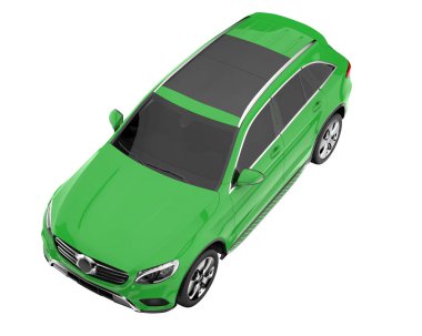 Realistic SUV isolated on white background. 3d rendering - illustration