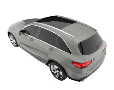 Realistic SUV isolated on white background. 3d rendering - illustration