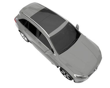 Realistic SUV isolated on white background. 3d rendering - illustration
